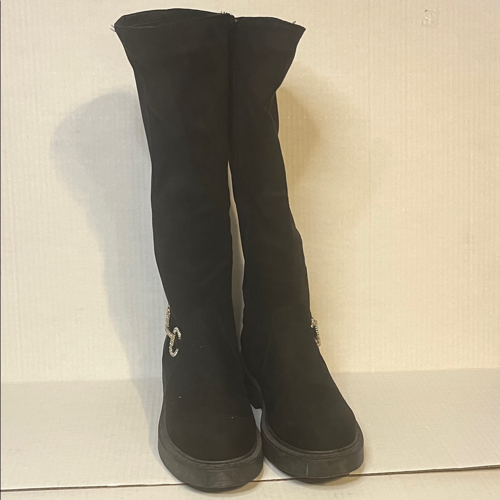 Rouge Black Knee-High Women's Boots
